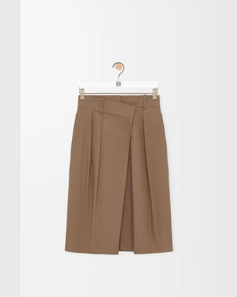 Loewe Wrap Skirt In Cotton Size Mujer Beige