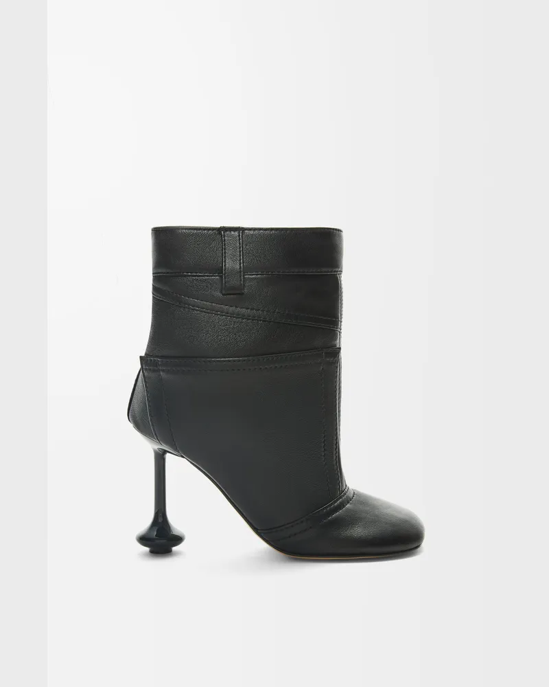 Loewe Toy Panta Ankle Bootie In Nappa Lambskin Size Mujer Black