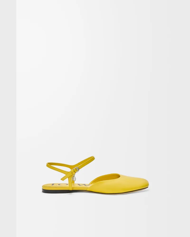 Loewe Toy Ankle Strap Ballerina In Lambskin Size Mujer Dandelion