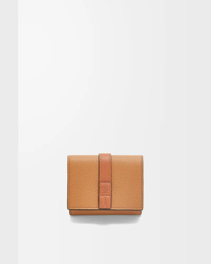 Loewe Trifold Wallet In Soft Grained Leather skin Mujer Toffee