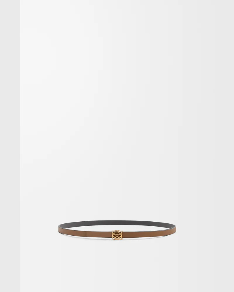 Loewe Reversible Anagram Bombé Belt In Leather skin Size Mujer Mocha