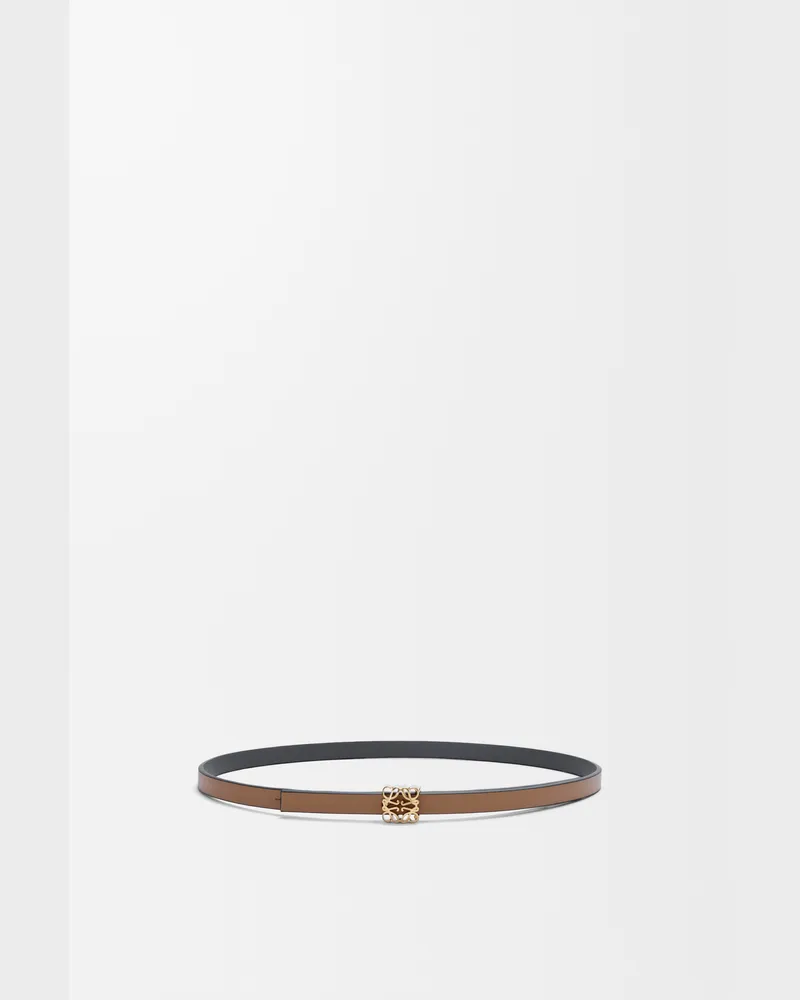 Loewe Reversible Anagram Bombé Belt In Leather skin Size Mujer Mocha