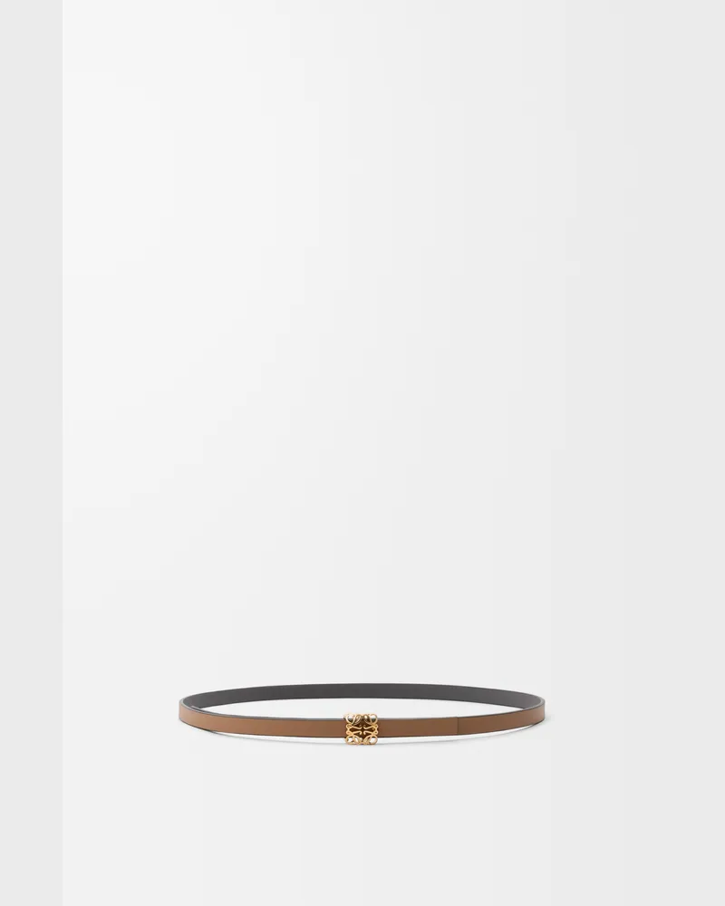 Loewe Reversible Anagram Bombé Belt In Leather skin Size Mujer Mocha