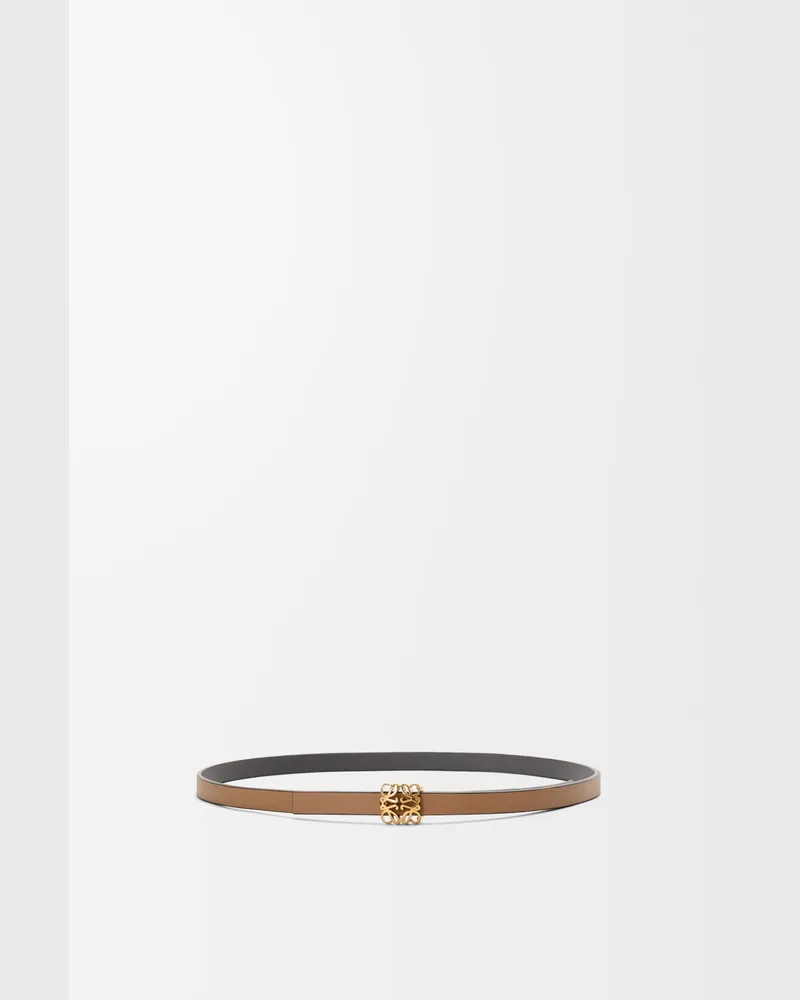 Loewe Reversible Anagram Bombé Belt In Leather skin Size Mujer Mocha