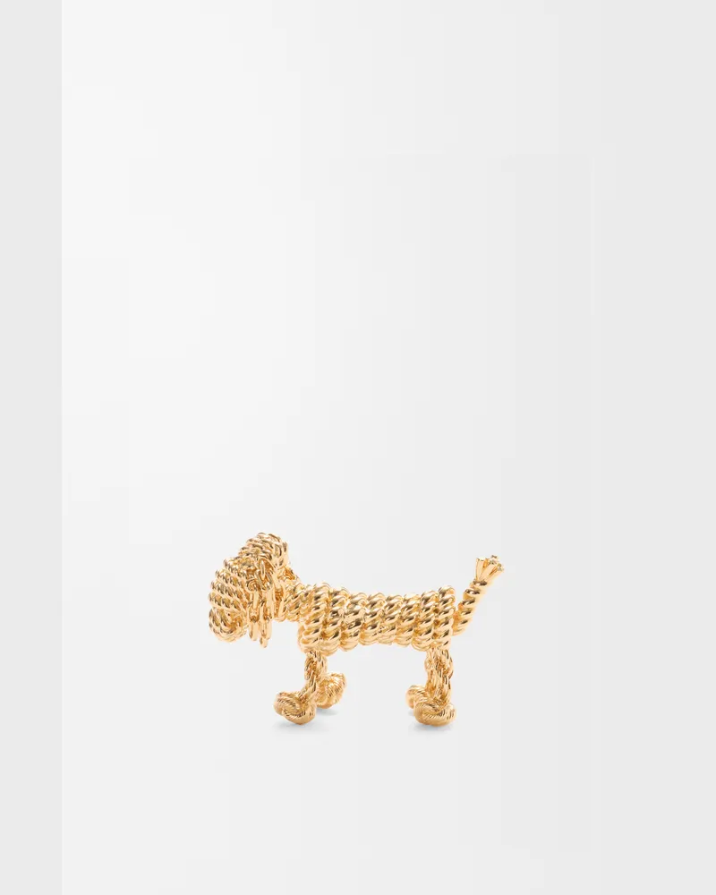 Loewe Sausage Dog Brooch Mujer Gold