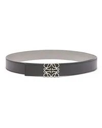 Loewe Luxury Reversible Anagram belt in smooth calfskin Asphalt