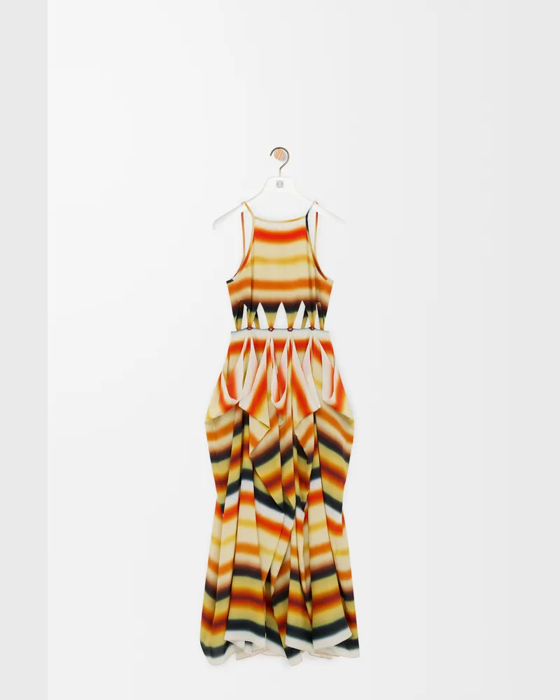 Loewe Dress In Silk Size Mujer Orange