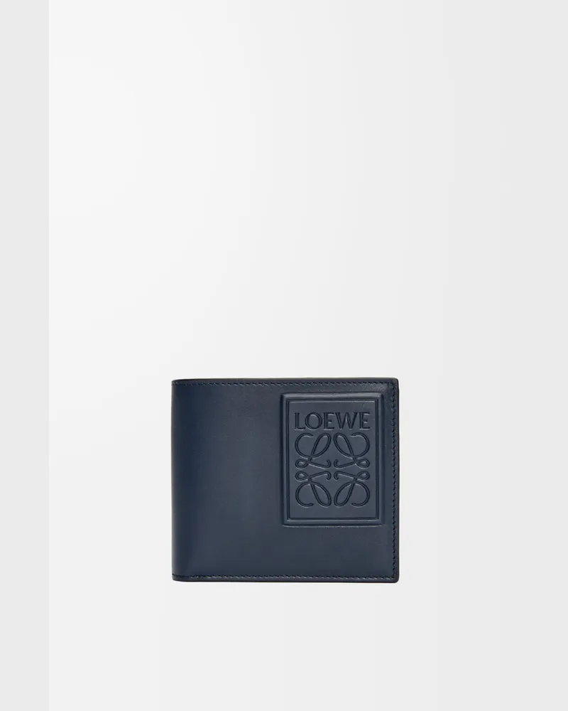 Loewe Bifold Wallet In Satin Leather skin Hombre Deep