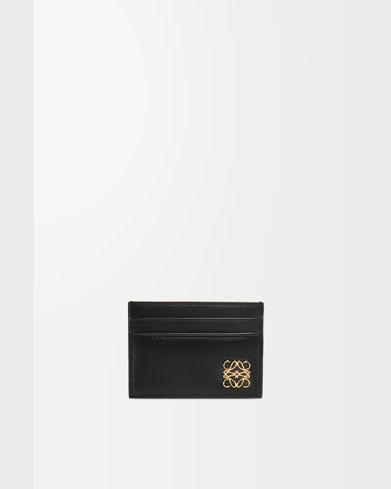 Loewe Puffer Anagram Plain Cardholder In Shiny Nappa Leather skin Mujer Black