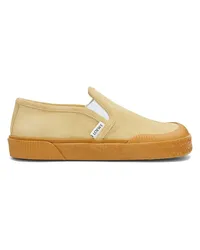 Loewe Luxury Terra Vulca slip-on sneaker in suede Gold