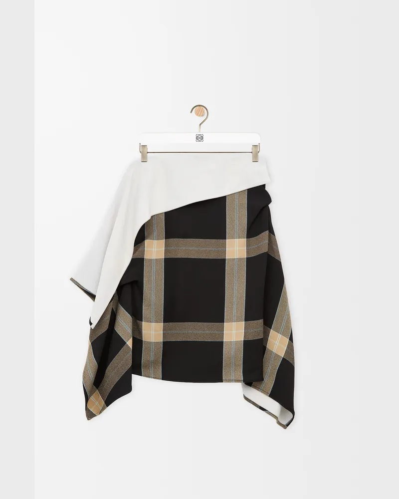 Loewe Draped Skirt In Stretch Viscose Size Mujer Black