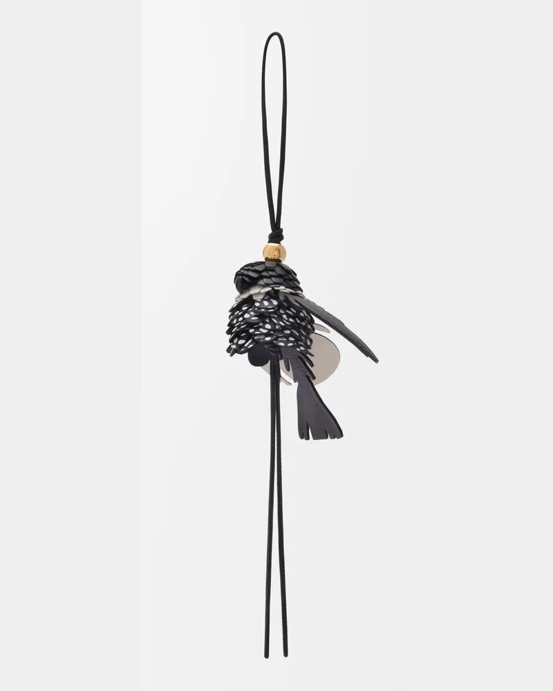 Loewe Bird Charm In Leather skin Mujer Black