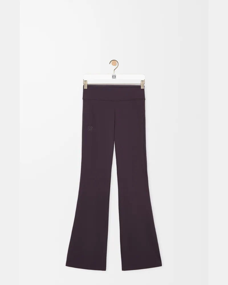 Loewe Bootleg Trousers In Stretch Jersey Size Mujer Purple