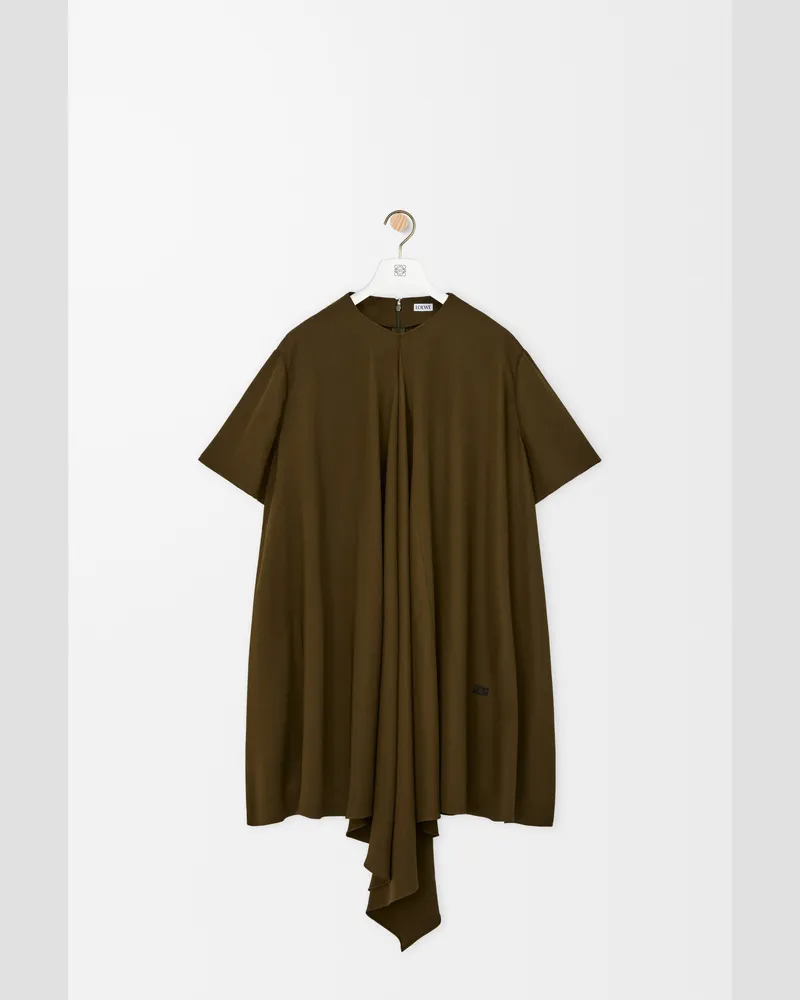 Loewe Dress In Stretch Viscose Size Mujer Khaki