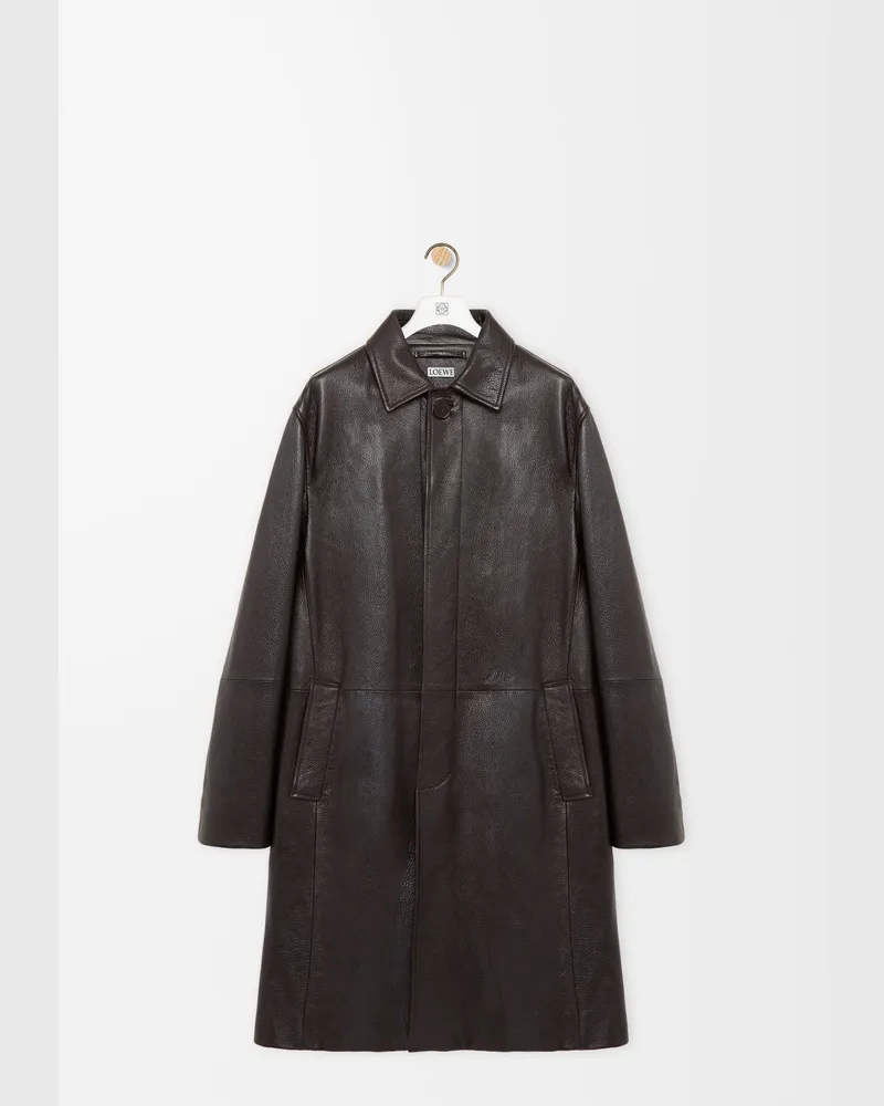 Loewe Coat In Deerskin Size Hombre Dark