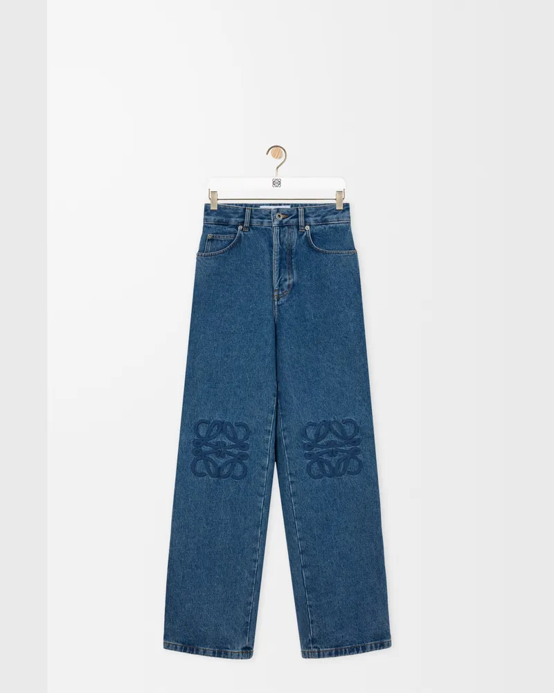 Loewe Anagram Baggy Jeans In Denim Size Hombre Jeans
