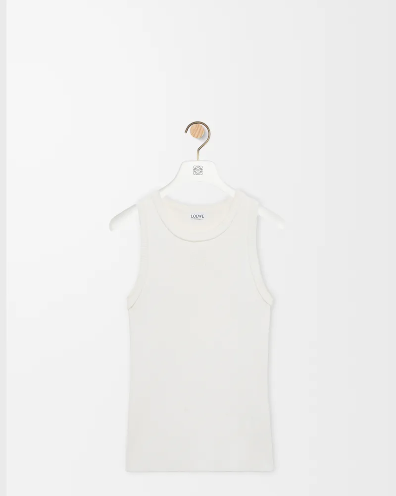 Loewe Anagram Tank Top In Stretch Viscose Size Mujer White