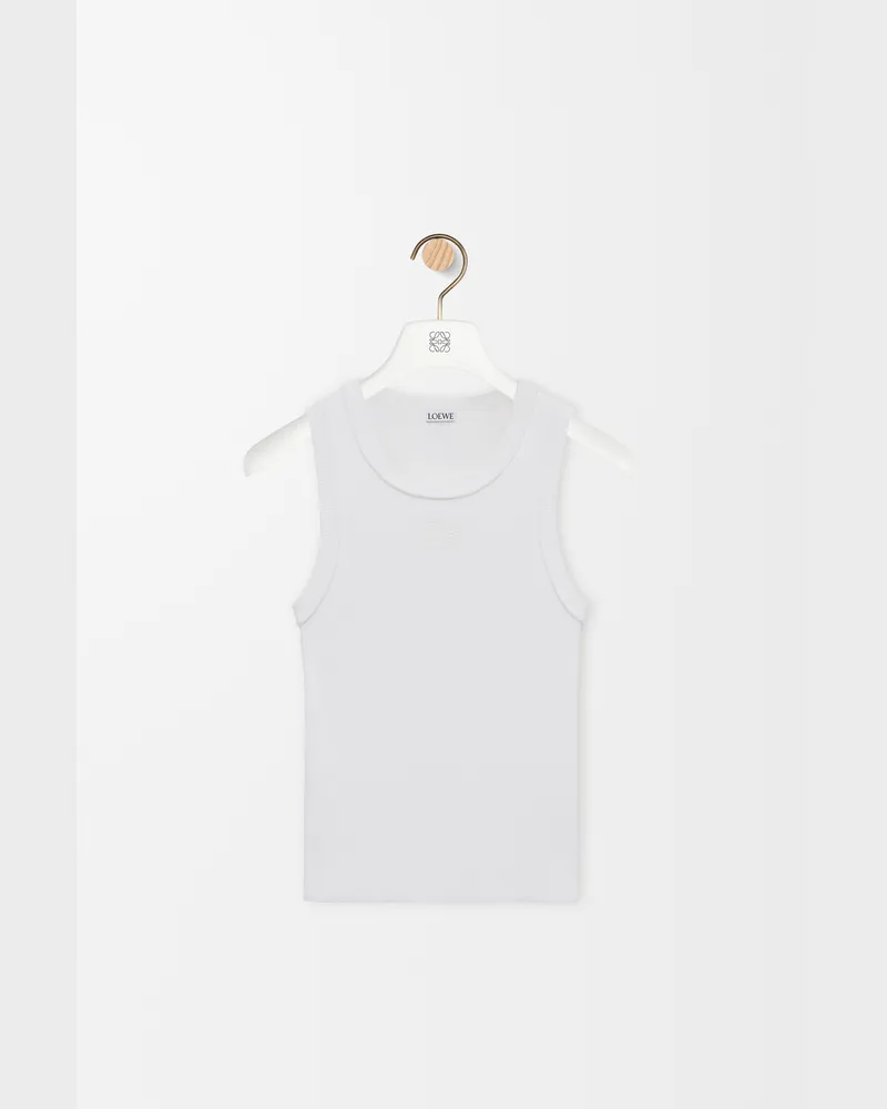 Loewe Anagram Tank Top In Stretch Viscose Size Mujer White
