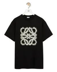 Loewe Luxury Pixelated Anagram relaxed fit T-shirt in cotton Black