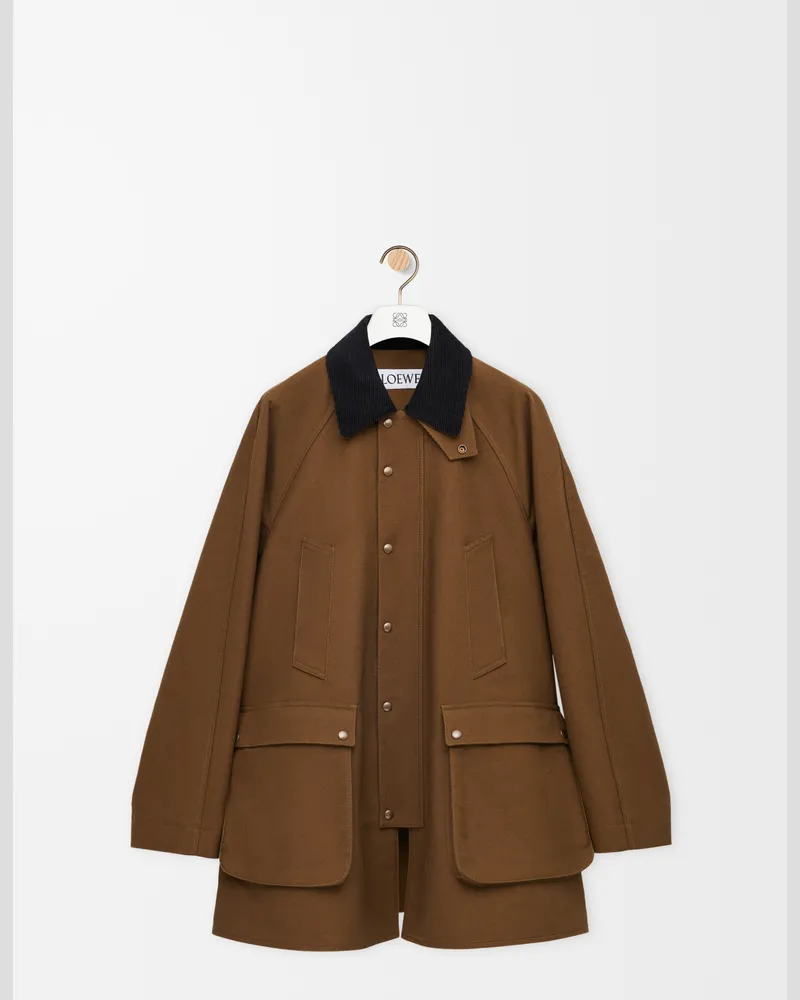 Loewe Trapeze Jacket In Cotton Size Hombre Khaki