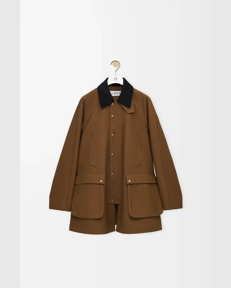 Loewe Trapeze Jacket In Cotton Size Hombre Khaki