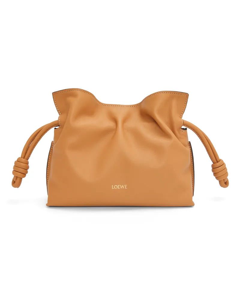 Loewe Luxury Mini Flamenco Clutch In Nappa Calfskin Warm