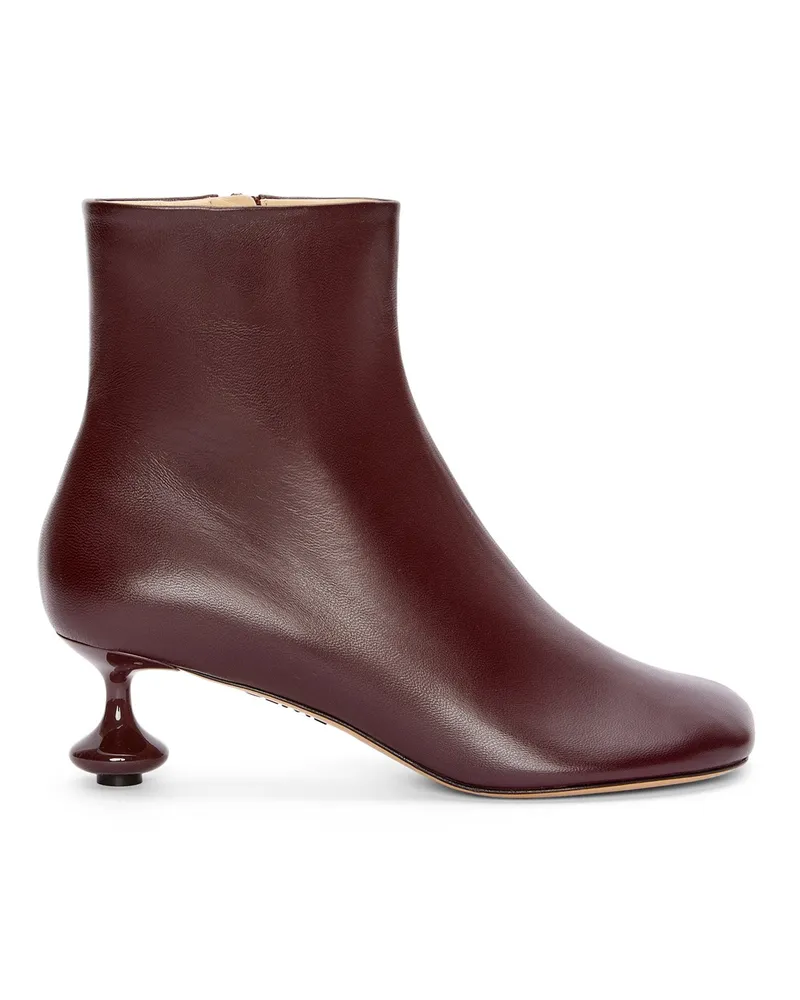 Loewe Luxury Toy ankle bootie in nappa lambskin Burgundy