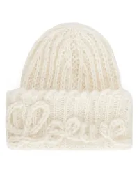 Loewe Luxury  beanie in mohair blend White