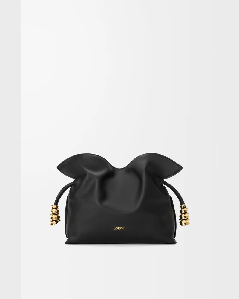 Loewe Mini Coil Flamenco Clutch In Nappa Leather skin Mujer Black