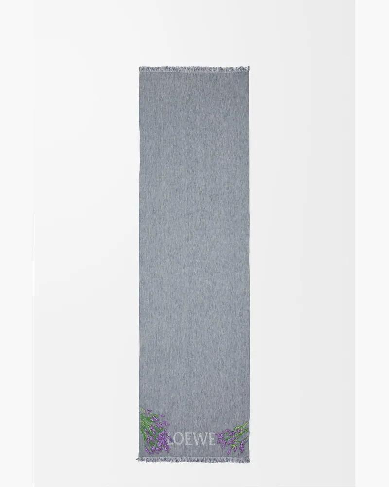 Loewe Scarf In Linen Mujer Dark