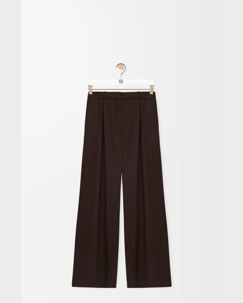 Loewe Trousers In Wool Size Mujer Brown