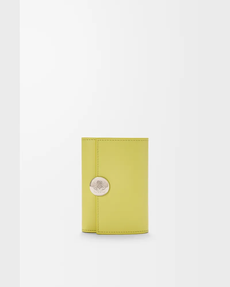 Loewe Pebble Small Vertical Wallet In Shiny Nappa Leather skin Mujer Light