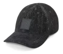 Luxury Patch cap in flocked denim