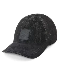 Loewe Luxury Patch cap in flocked denim Black