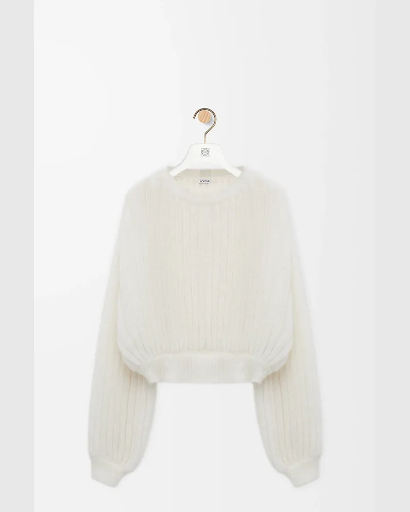 Loewe Sweater In Mohair Blend Size Mujer White
