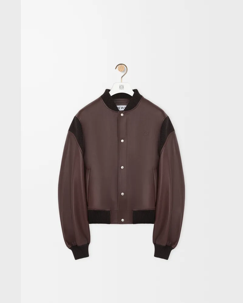 Loewe Bomber Jacket In Nappa Lambskin Size Hombre Chocolate