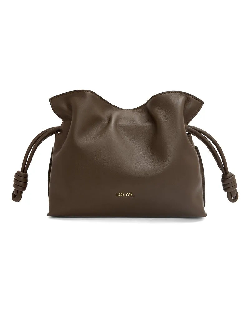 Loewe Luxury Mini Flamenco clutch in nappa calfskin Chocolate