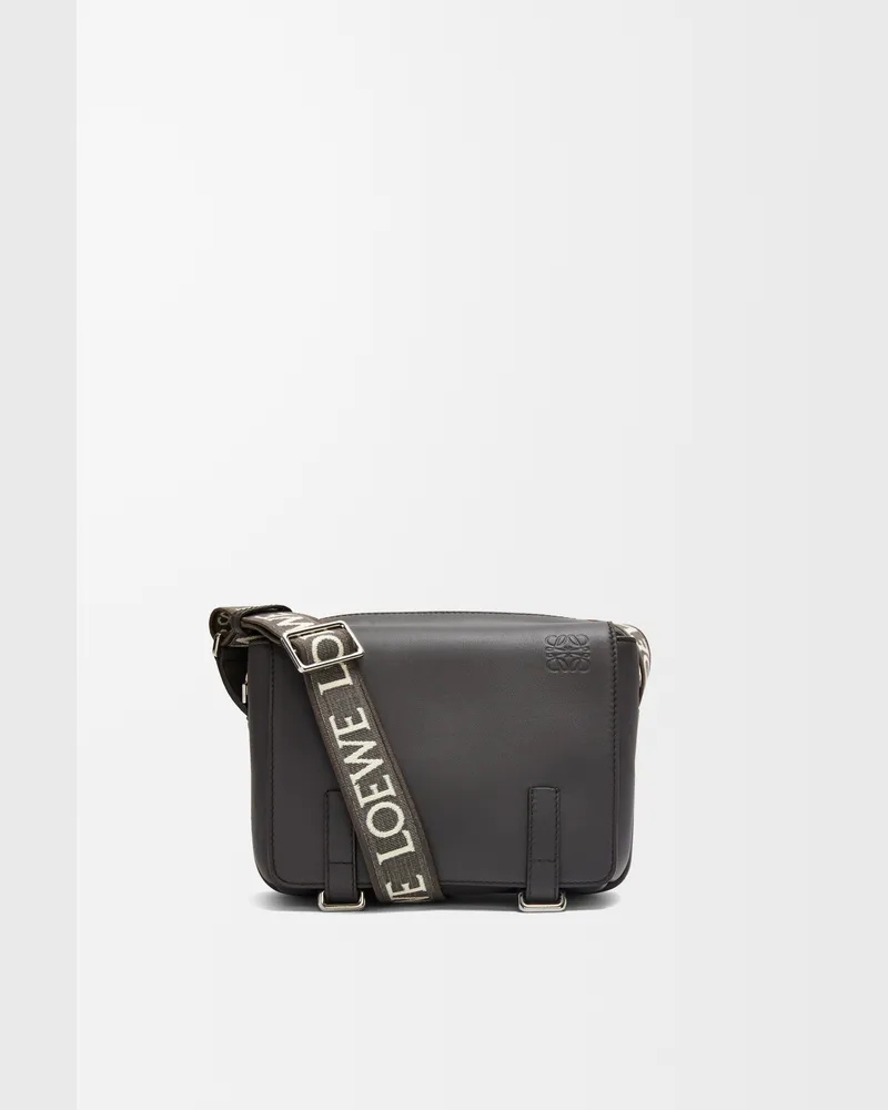 Loewe Xs Military Messenger Bag In Supple Leather skin And Jacquard Hombre Dark