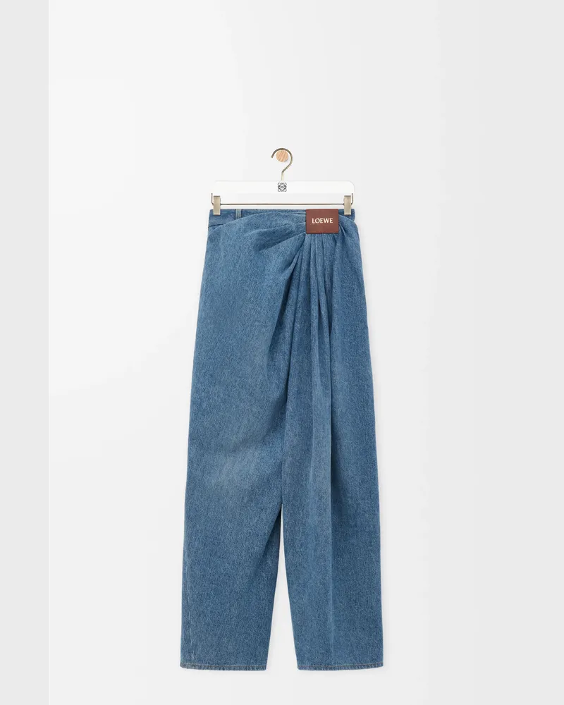 Loewe Draped Jeans In Denim Size Mujer Indigo