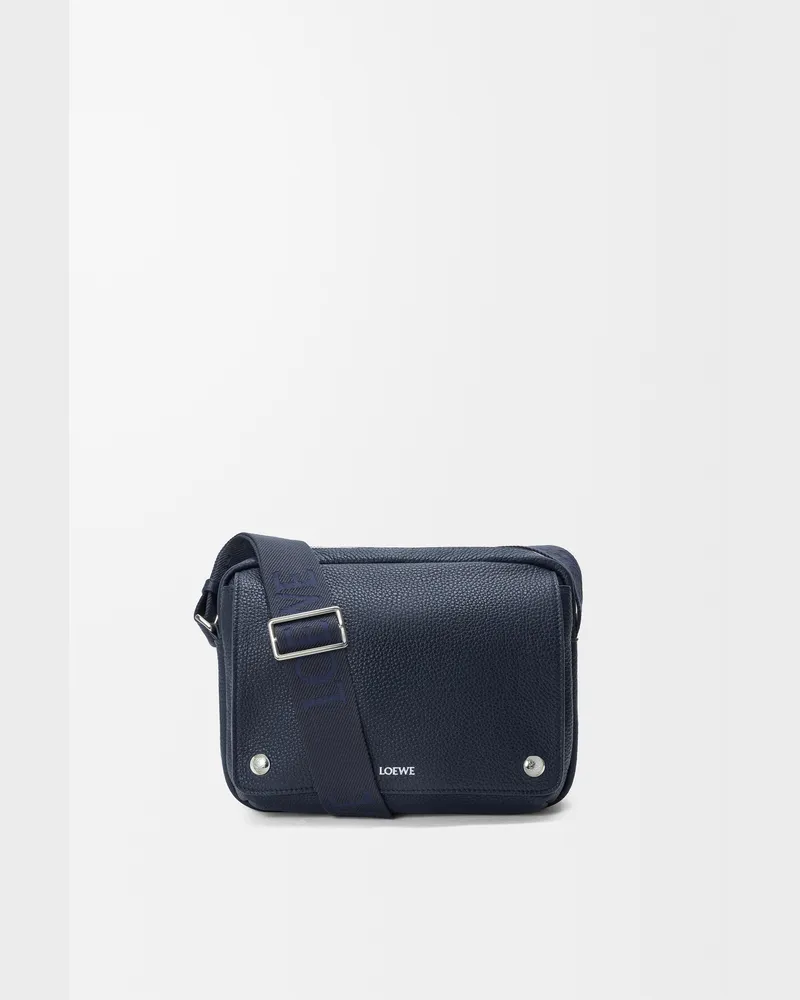 Loewe Medium Pebble Messenger Bag In Supple Grained Leather skin Hombre Deep
