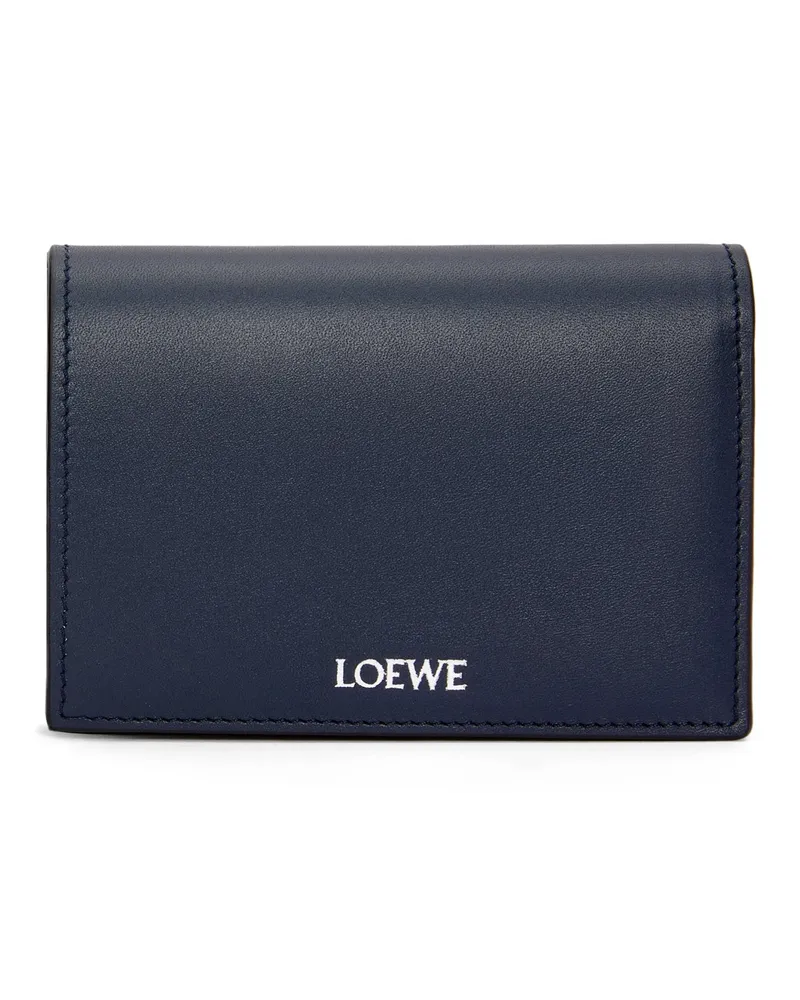 Loewe Luxury Folded wallet in shiny nappa calfskin Deep