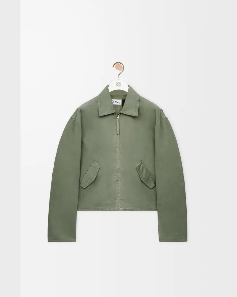 Loewe Anagram Jacket In Cotton Size Hombre Sage