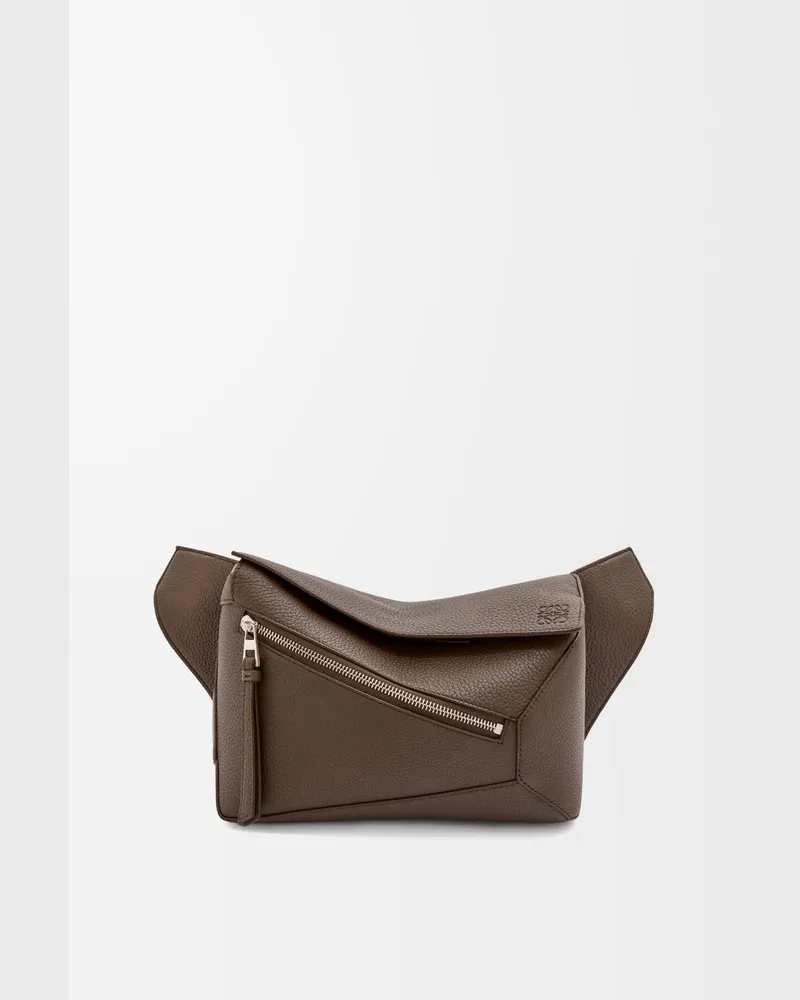 Loewe Small Puzzle Bumbag In Grained Leather skin Hombre Dark