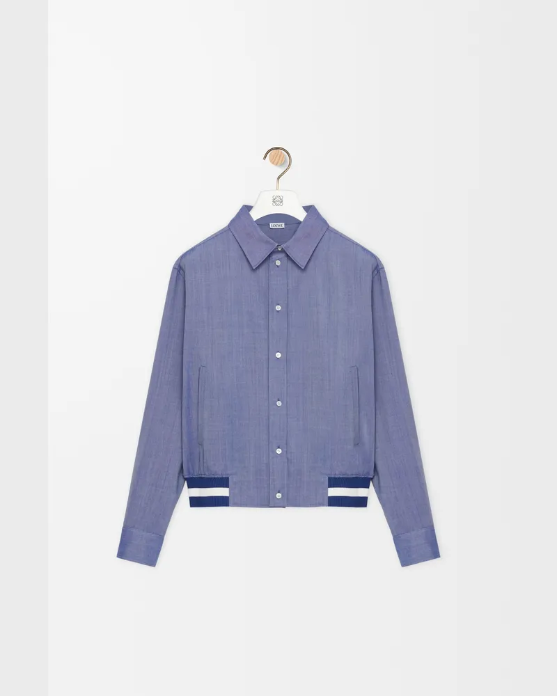 Loewe Jacket In Wool Size Hombre Blue