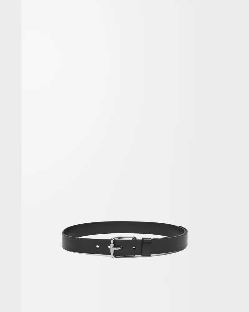 Loewe Roller Curve Belt In Supple Grained Leather skin Size Hombre Black