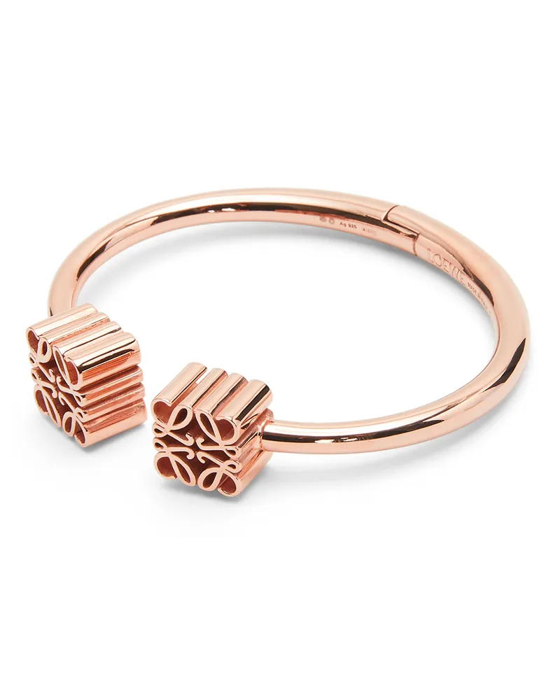 Loewe Luxury Anagram cuff in sterling silver Rose