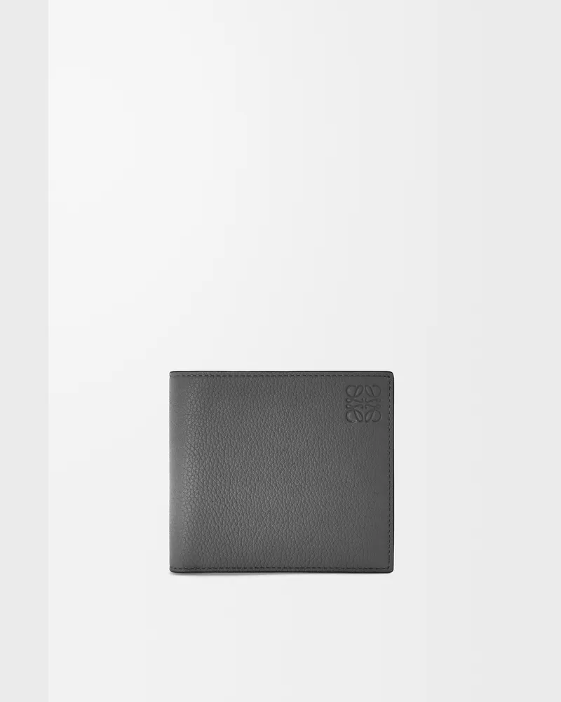 Loewe Bifold Wallet In Soft Grained Leather skin Hombre Anthracite
