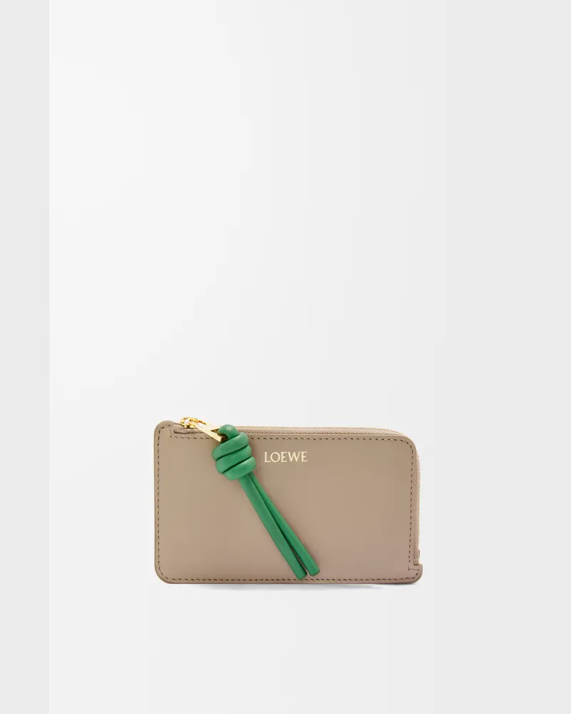 Loewe Knot Coin Cardholder In Shiny Nappa Leather skin Mujer Sand