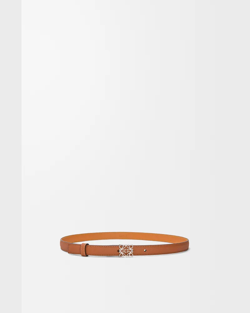 Loewe Anagram Belt In Pebble Grain Leather skin Size Mujer Tan