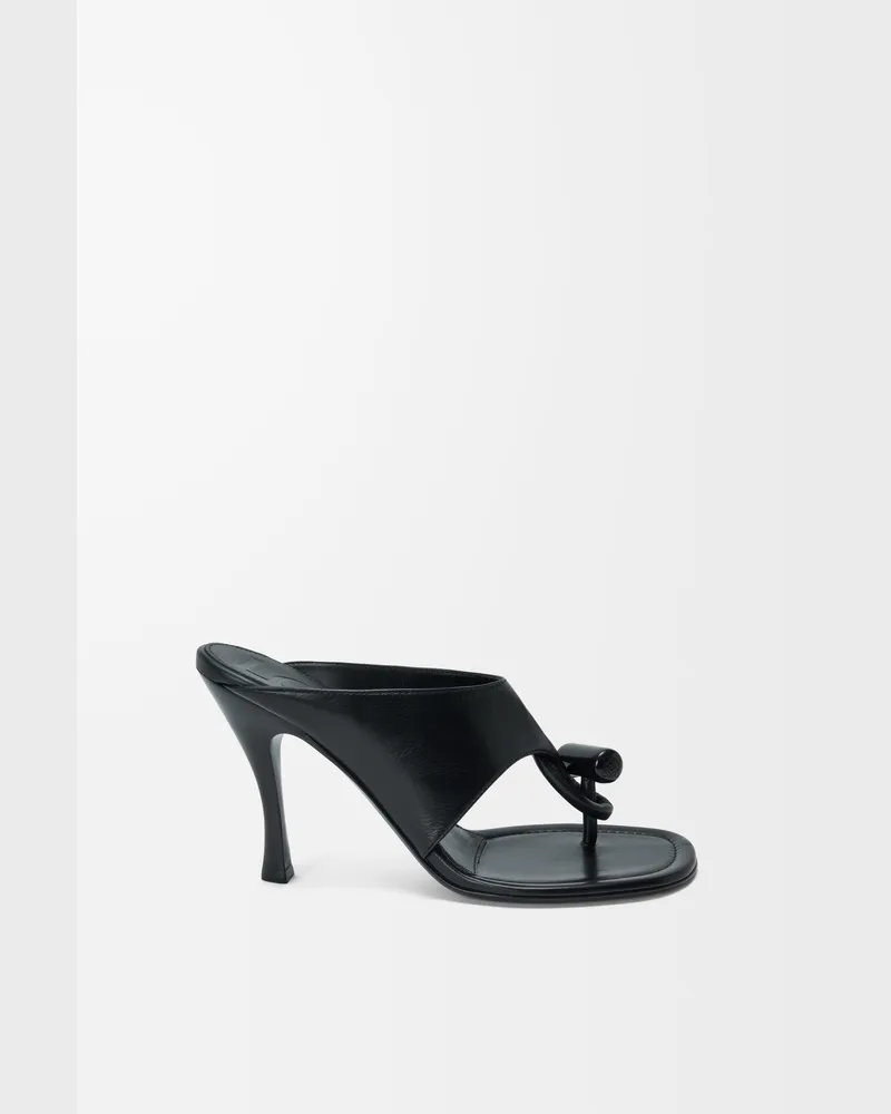 Loewe Toggle Sandal In Shiny Leather skin Size Mujer Black
